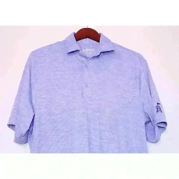 Bermuda Sands Wick Away Tech 1/4 Button Up Golf Shirt Light Blue Men's Size M - Picture 2 of 14